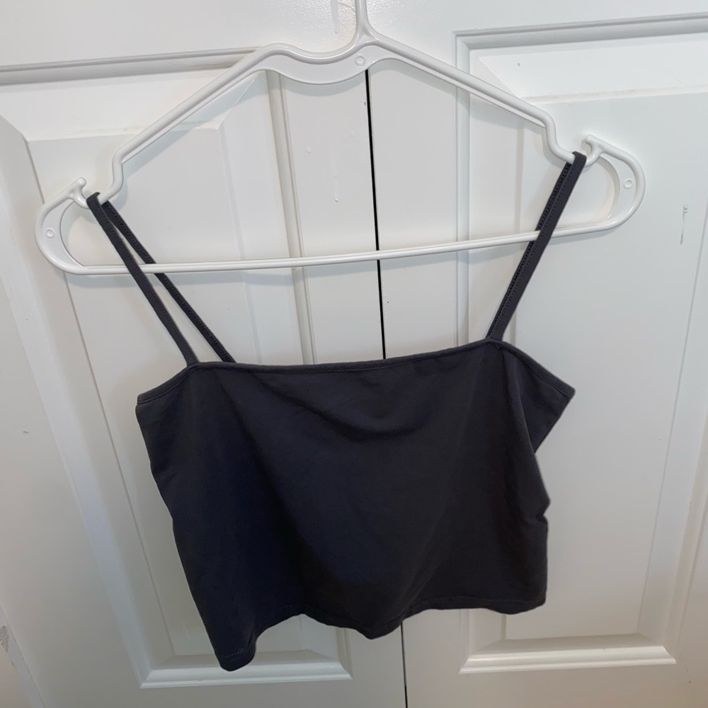 Divided Dark Grey Camisole Top
